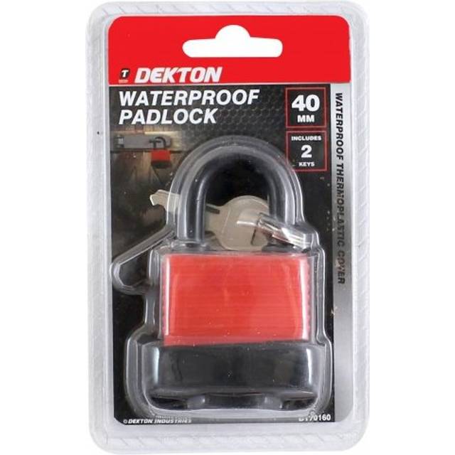 Dekton 40mm Waterproof Padlock - Shackle Short Heavy Duty Steel Long Dt70160 -  shackle waterproof padlock 40mm short heavy duty steel long dekton