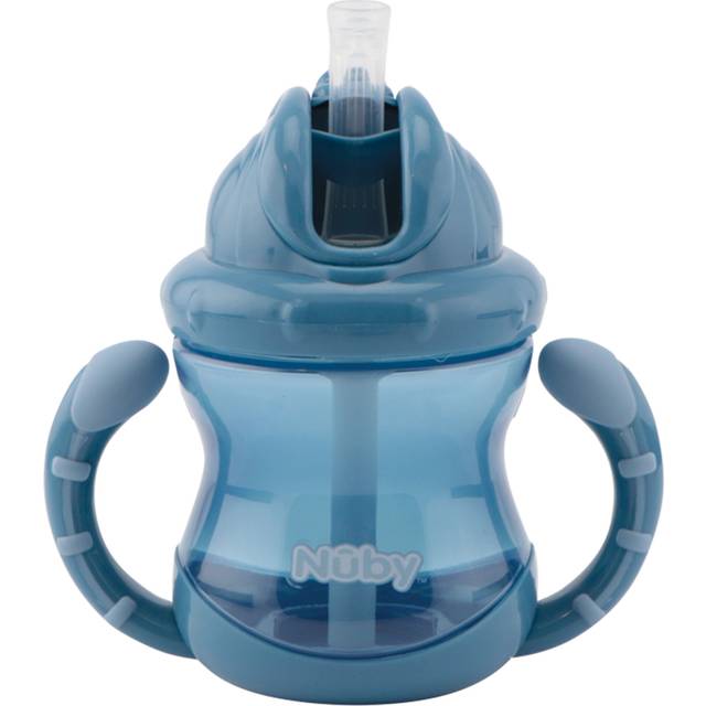 Nuby Twin Handle Flip It Cup 240 ml Blue +12m
