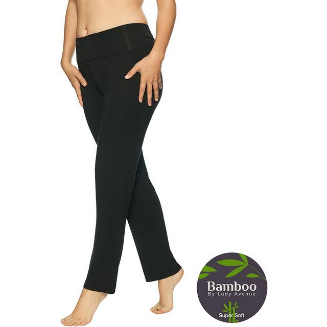Lady Avenue Bamboo Lounge Pants - Black - Medium