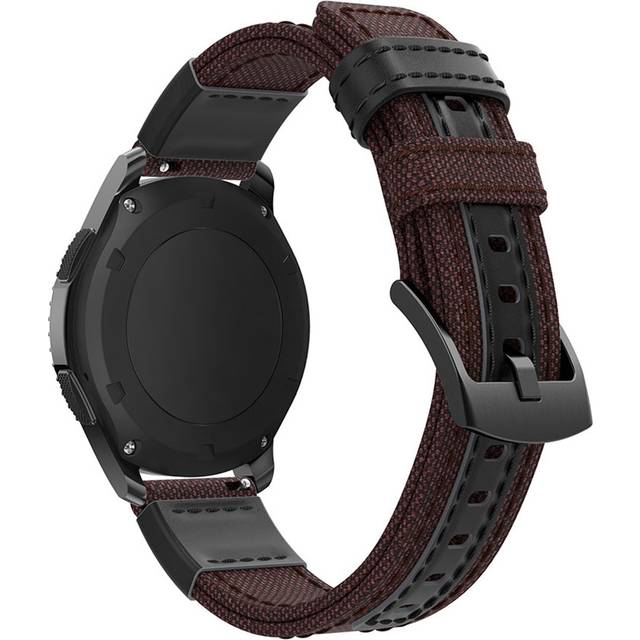 Samsung Galaxy Gear S3 / S3 Frontier / Galaxy Watch 46mm klockband av äkta läder - Brun