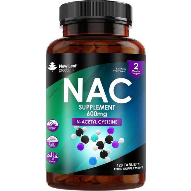 NAC N-Acetyl-Cysteine 600mg Supplements, High Bioavailability Capsules