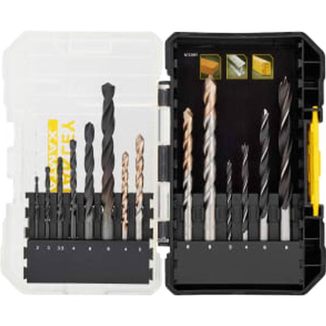 Stanley sta88561 masonry metal wood set 14pc drill bit set