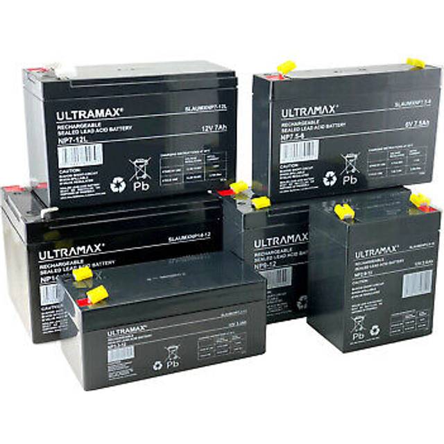 Ulltramax UltraMax NP1.3-6, 6V 1.3AH 20HR (as 1.2AH) Sealed Lead Acid Rechargeab