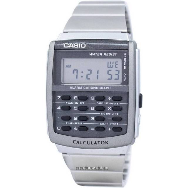 Casio Ca 506 1df  Ca 506 1  Databank Digital Square Vintage Retro Public Metal Watch CA-506-1DF