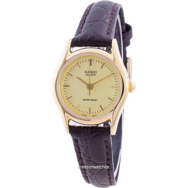CaSio Ltp 1094q 9ardf  Ltp 1094q 9a  Analog Sat Student Women S Leather Watch LTP-1094Q-9ARDF