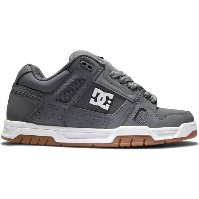 Dc stag mens chunky skate shoes leather trainers grey size 8-13