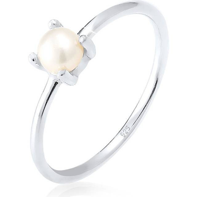 Elli ring sötvattenspärla filigran 925 silver 0611512916, 52 EU, fasettad slipning, Utan