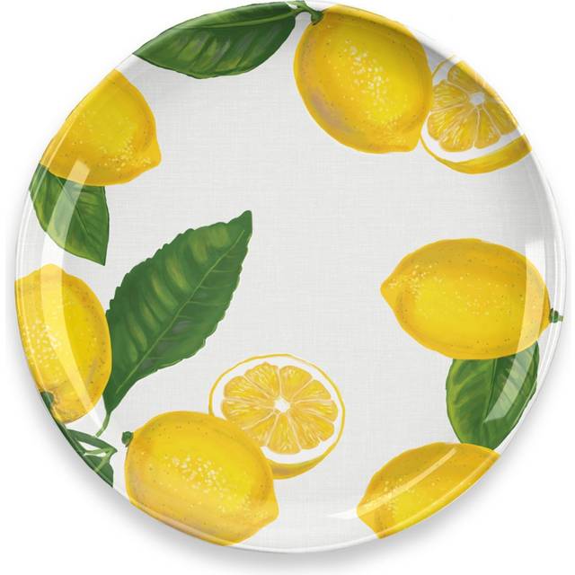 TarHong TT20745579 10.5 in. Lemon Fresh Dinner Plate, Melamine - Set of 6