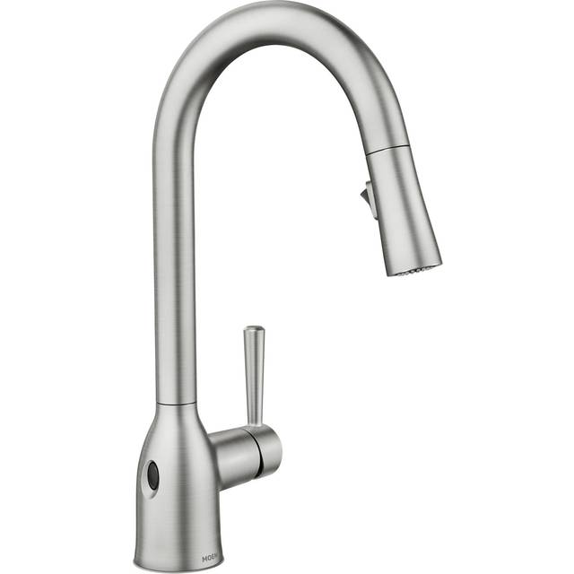 Moen Adler Spot Resist Stainless Single-Handle Touchless Pulldown Kitchen Faucet Can Activate with a Hand Wave  87233EWSRS