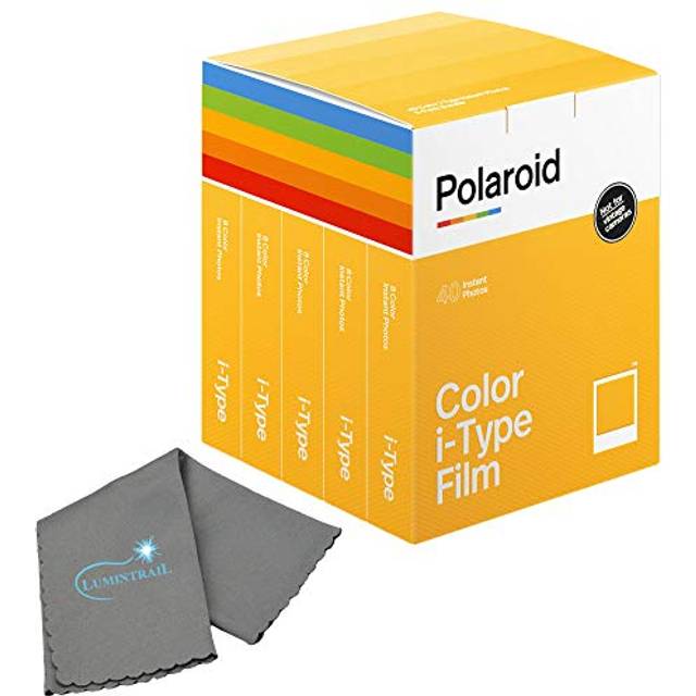Polaroid Instant Color Film for i-Type Cameras 40x Film Pack (40 Photos) Bundle with a Lumintrail Cleaning Cloth