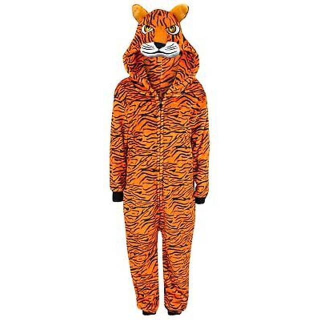 (13-14 Years) Kids Girls Boys A2Z Onesie One Piece Soft Fluffy Tiger Halloween Costume 7-14 Yr