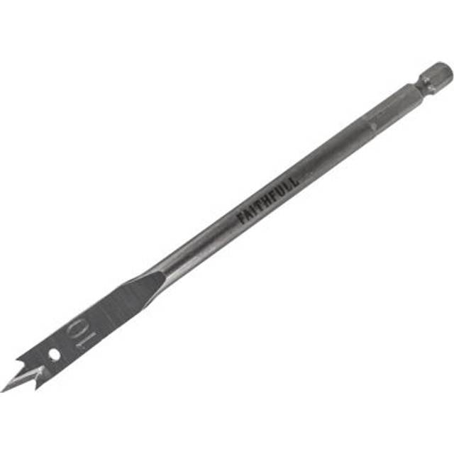 Faithfull Flat Wood Drill Bit 10mm 151mm Pack of 1