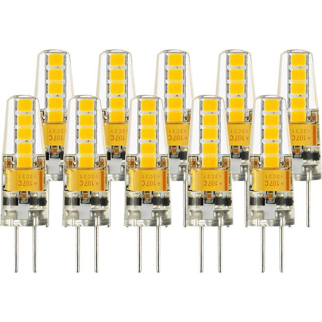 2 Watts G4 LED Bulb Clear Capsule Warm White Non-Dimmable, Pack of 10 - One Size