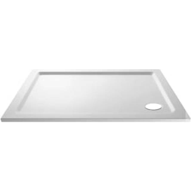 Wickes 40mm Pearlstone Rectangular Shower Tray - 1200 x 760mm - White