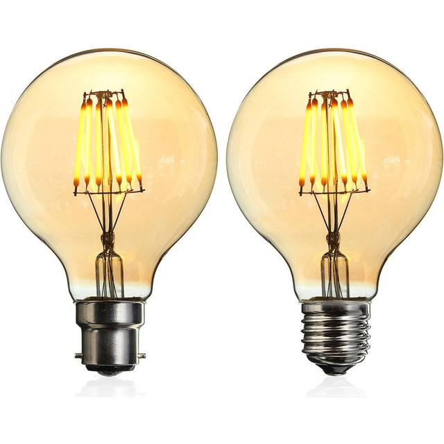(B22) B22/E27 Dimmable LED 6W Vintage Globe Cage Edison Filament Light Bulb Lamp AC220V