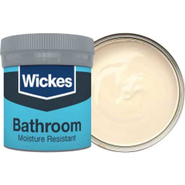 Wickes Bathroom Soft Sheen Emulsion Paint Tester Pot - Magnolia No.310 - 50ml