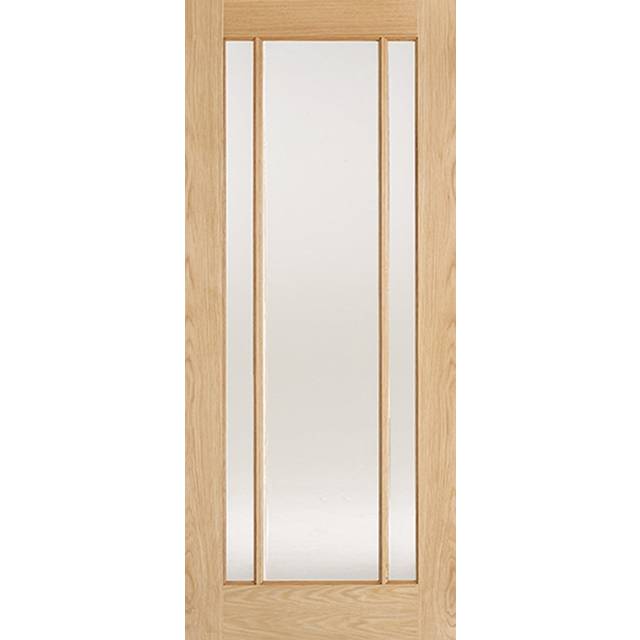 LPD Lincoln 3L Frosted Glazed Internal Door 1981 x 838mm Unfinished Oak
