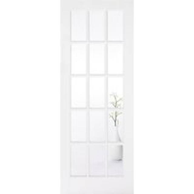 LPD SA Solid Core Internal Door - White Primed - SA15L Clear Glazed 1981 x 686mm White WFSA27