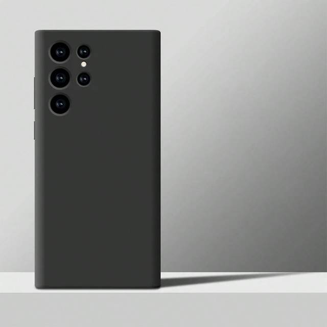 Flytande silikon telefonfodral kompatibelt med Samsung S10 20 21 22 23 24 25-serien telefonfodral kompatibelt med Samsung S10 20 21 22 23 24 25 Plus S - Svart (Multi-size)