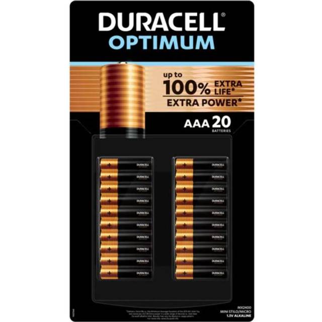 Duracell Optimum Alkaline AAA Batteries, pack of 8