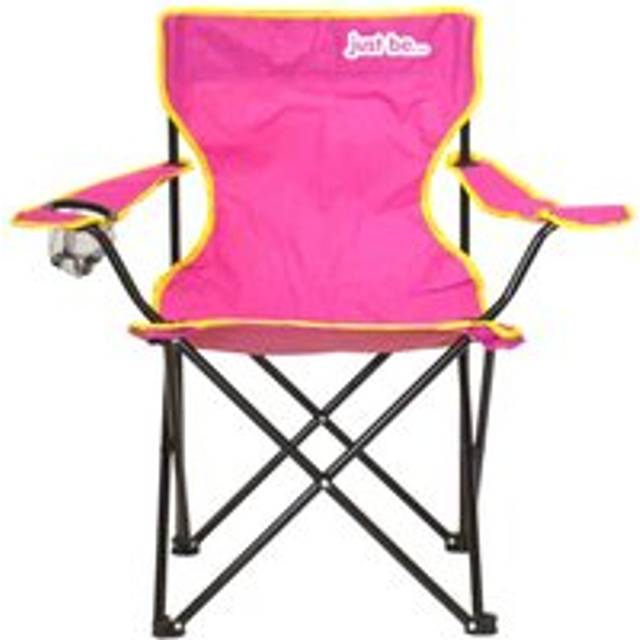 Folding Camping Chair for Adults and Kids Dark Pink with Yellow trim Lightweight Foldable Chair Suitable for Outdoors From just be