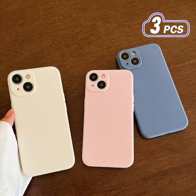 3st minimalistisk dopamindesign matt frostat telefonfodral, vit, rosa, lavendelgrå för och Galaxy-serien - Multifärgad (Multi-size)