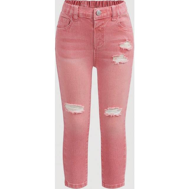 Ung flicka Slitna Jeans - Rosa (6Y,7Y,8Y,9Y,4Y,5Y,3-4Y)