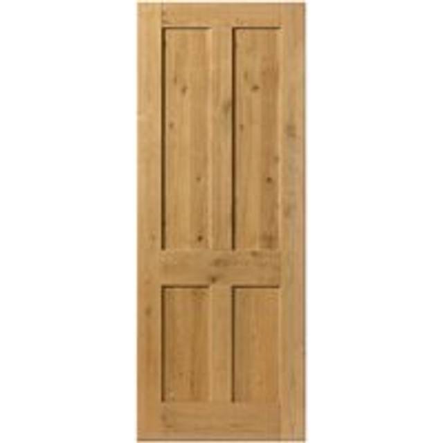 JB Kind Rustic 4 Panel Internal Door Pre-Finished 35 x 1981 x 686 in Oak Veneer