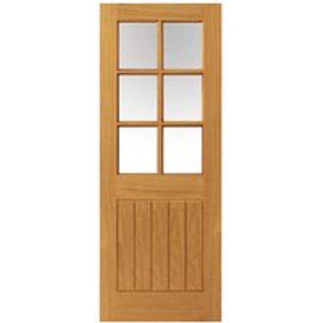 JB Kind Thames Oak 6 Light – Prefinished Internal Door (Size: 1981 x 838mm, Thickness: 35mm)