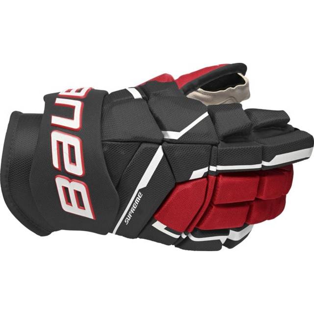 Supreme M5 Pro SR hockeyhandskar, Svart/Röd, Unisex, 14