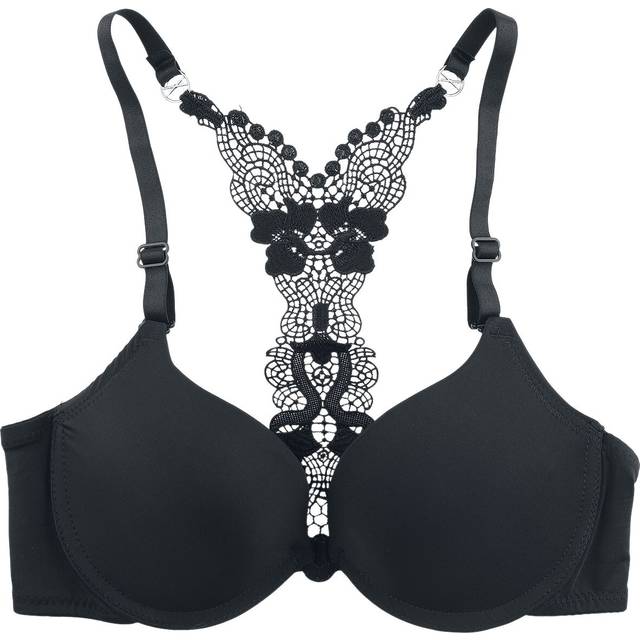 Grey Velvet Racerback Bra Bra black - S