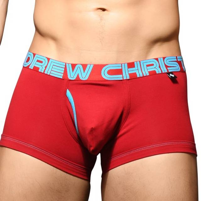 Andrew Christian Almost Naked Fly Tagless Boxer Briefs - Red