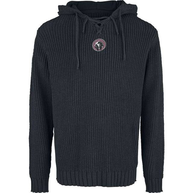 Black Premium by EMP Black Hoodie with Lacing Hooded sweater black - XL