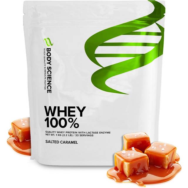 Proteinpulver Whey 100% - 1 kg - Salted Caramel - Body Science - Vassleprotein, Protein