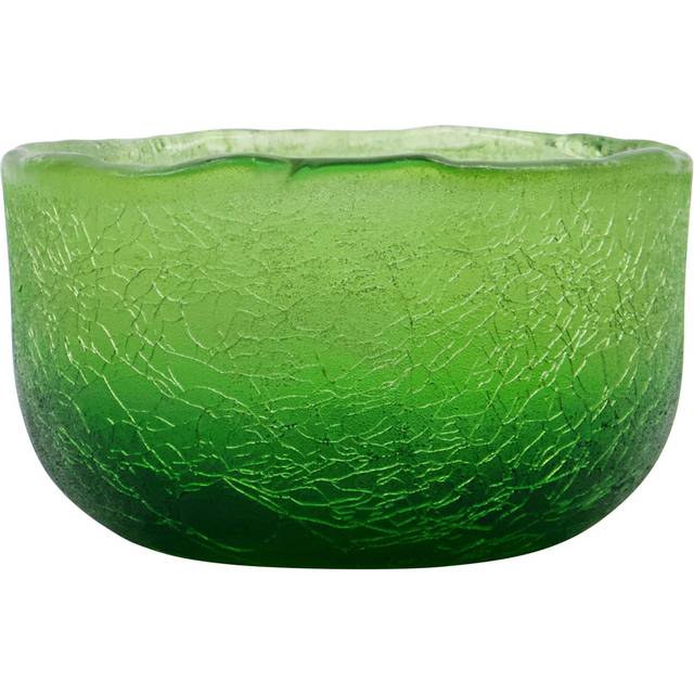 Crackle Tealight Holder, Green