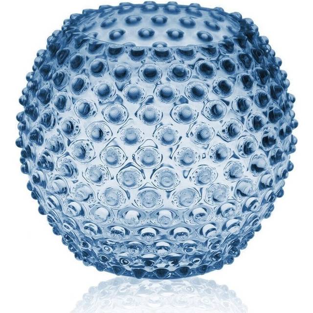 Anna Von Lipa Hobnail Globe vase 18 cm Blue smoke