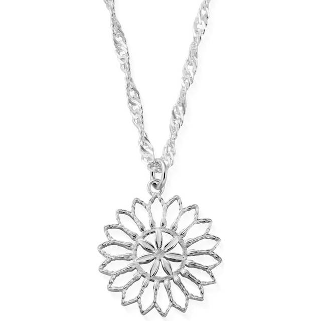 Twisted Rope Chain Flower Mandala Necklace SNTR3278