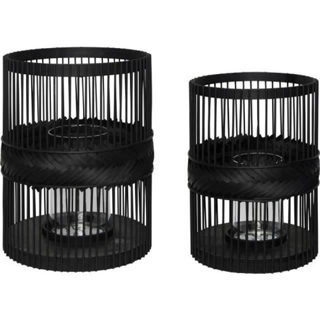 Hübsch Hexa lanterns 2-pack Black