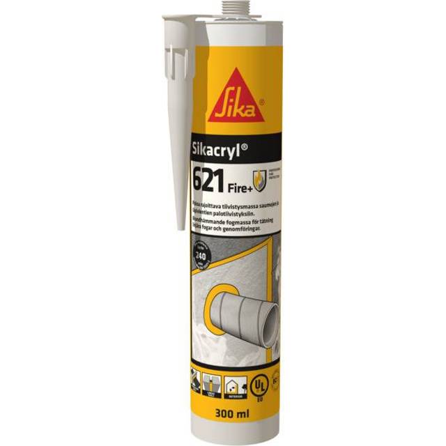 FOGMASSA SIKACRYL-621 FIRE+ VIT 600ML | Beijerbygg Byggmaterial
