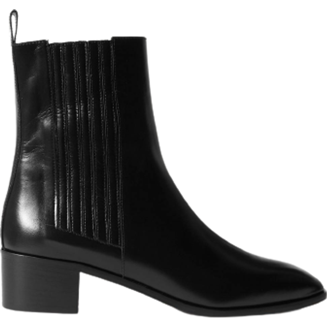 Aeyde Black Neil Leather Ankle Boots - Black - IT 35