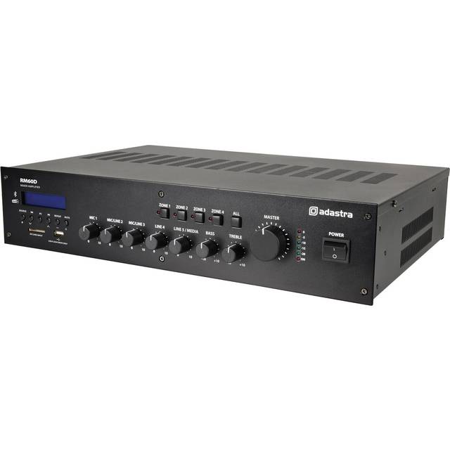 Adastra RM60D 60W 100V Mixer Amplifier with BT & DAB+