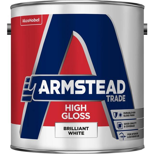 Armstead Trade High Gloss Paint Brilliant 2.5L in White