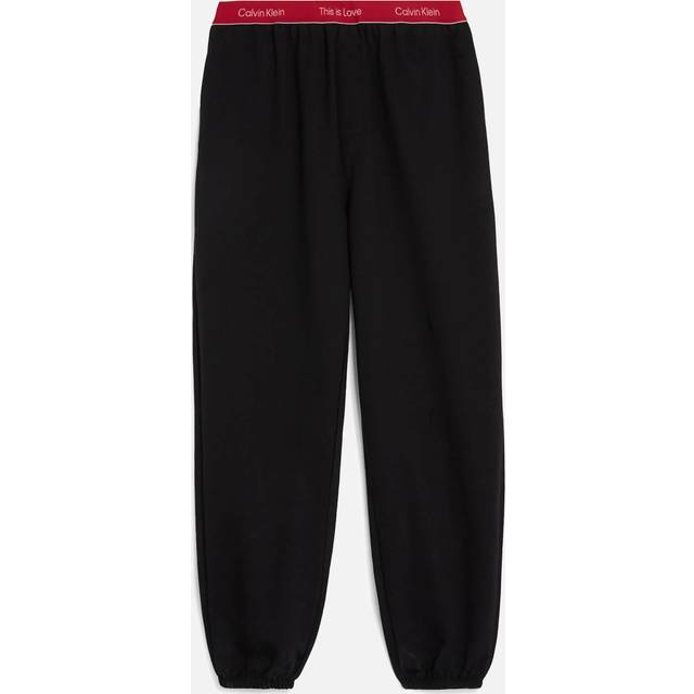 Calvin Klein Pride Contrast Waistband Cotton-Blend Lounge Joggers - XL - Black