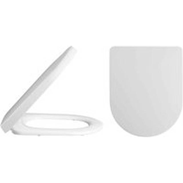 Nuie Luxury D Shaped Toilet Seat - White, White