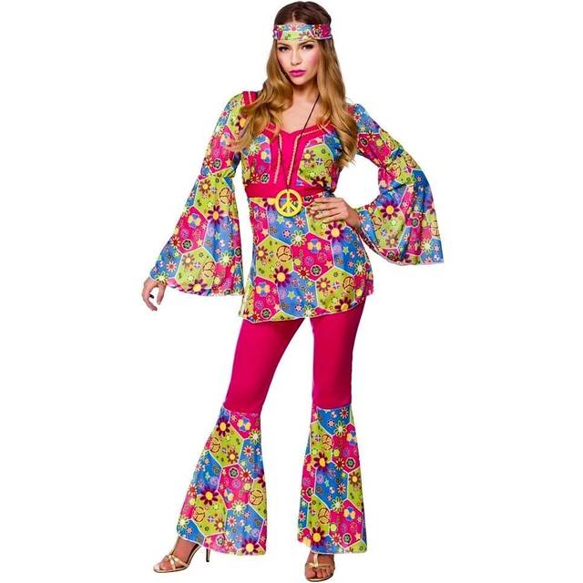 Womens Feelin' Groovy Fancy Dress Halloween Costume - L