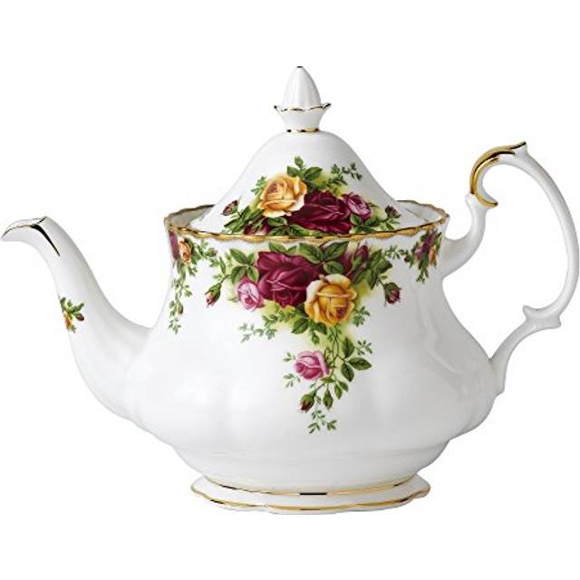Royal Albert, Old Country Roses - Teapot - White (0.8ml)