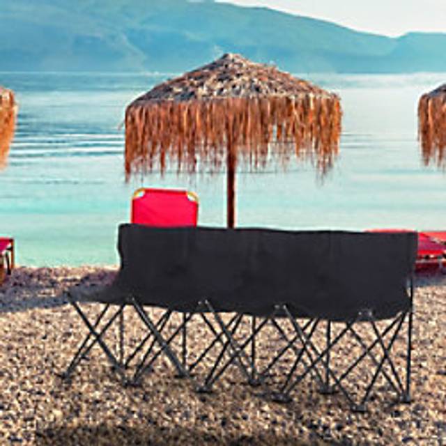 OutSunny Camping Tent Blue, Orange 280x280x170 cm 280 (W) x 280 (D) x 170 (H) cm Water Resistant