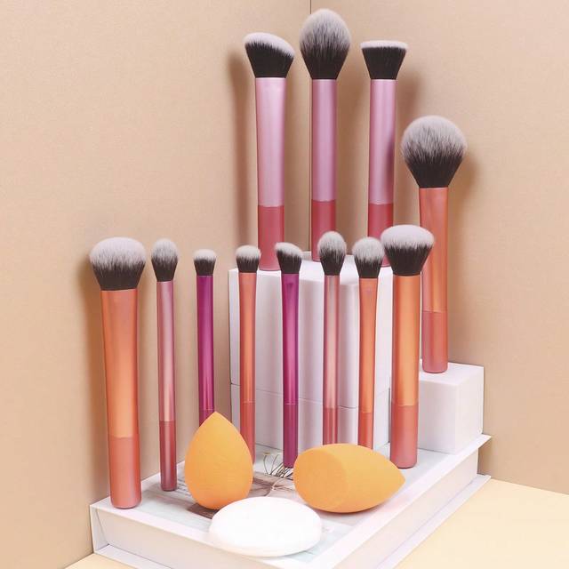 SHEIN 12pcs Multi-Functional Makeup Brush Set Including Powder Brush, Blush Brush, Foundation Brush, Eyeshadow Brush, Blending Brush, Contour Brush, Along W
