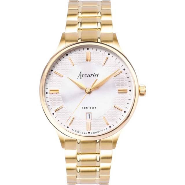 Accurist Men's Classic 37mm Dial Gold Tone Stainless Steel Watch