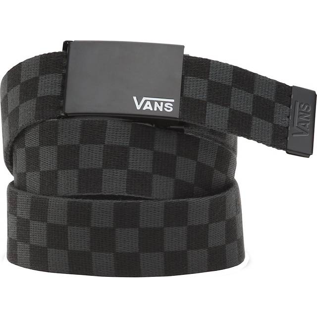 Vans – Deppster 2 – Svart, schackrutigt, vävt bälte-Svart/a